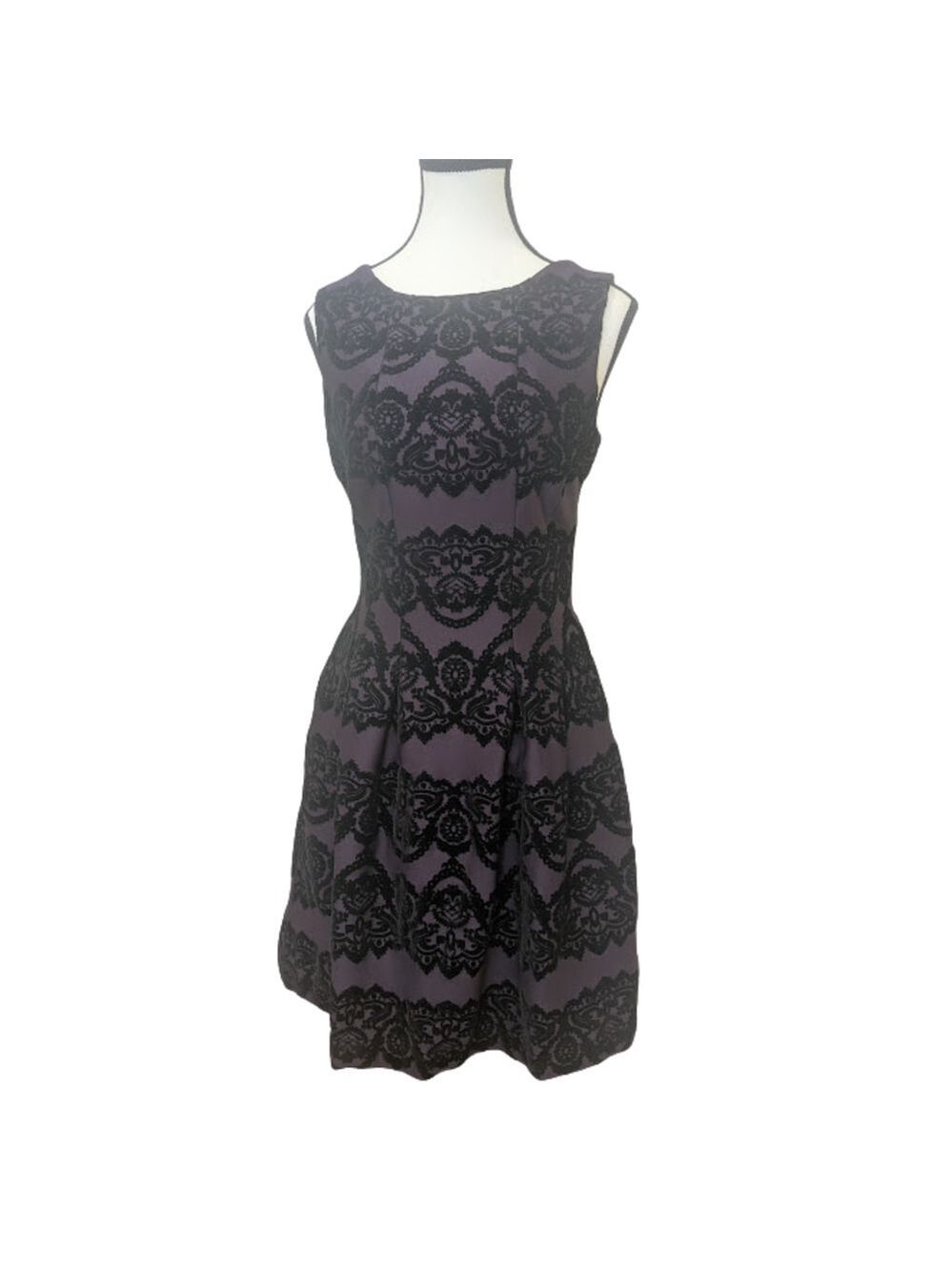 Victorian Soft Goth Midi Dress Dark Romance Whimsigoth Purple Black Gabby Skye 6